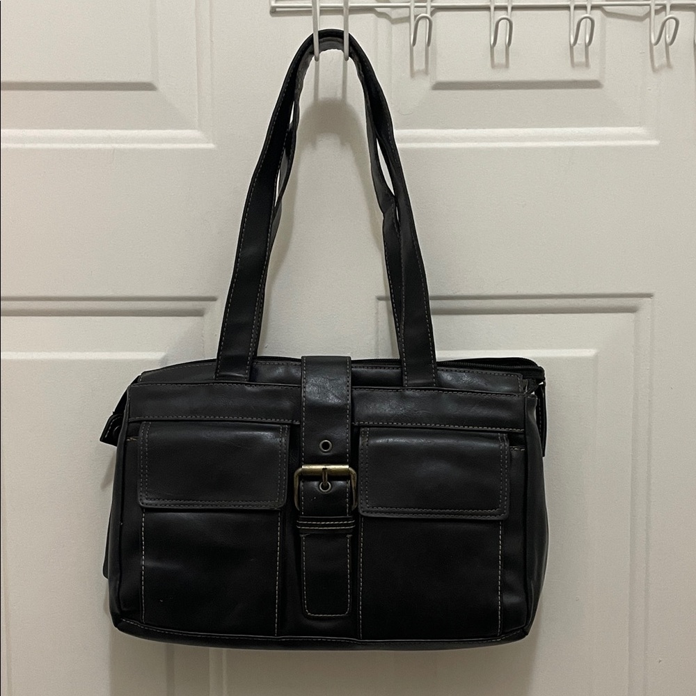 Classic Black Polyurethane Women’s Bag